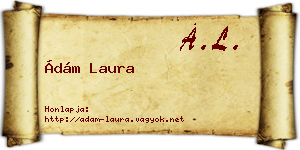 Ádám Laura névjegykártya